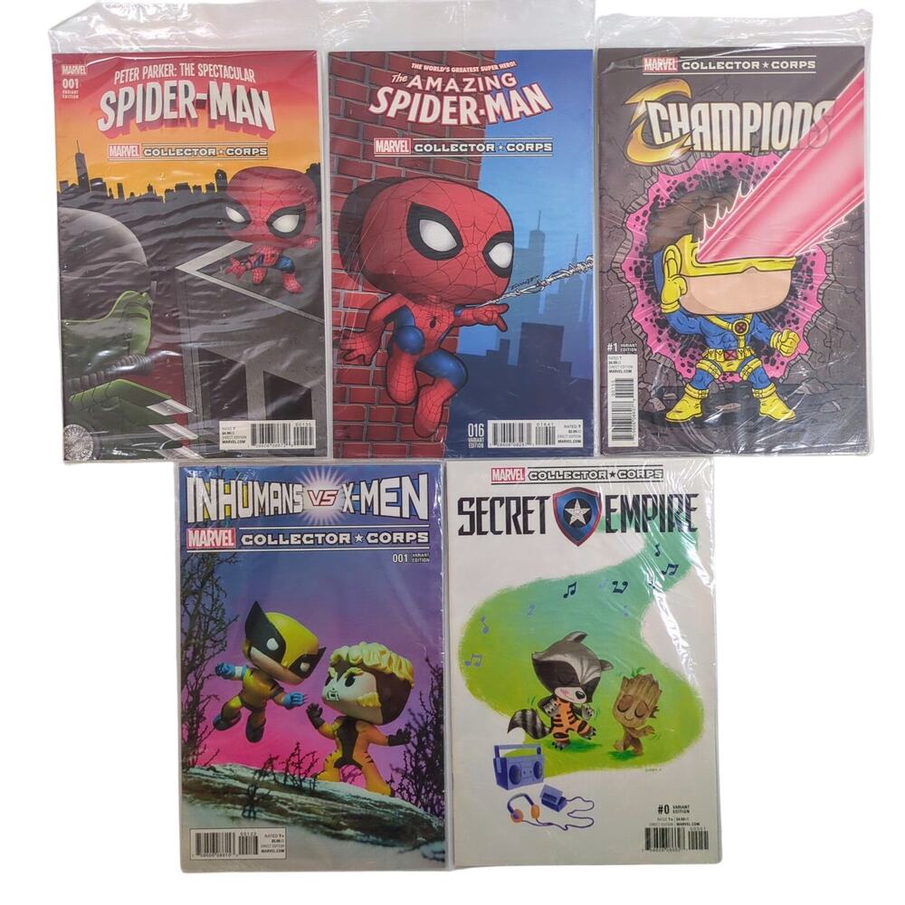 Marvel Collector Corps Comic Lot Spider-Man Champions X-Men Secret Empire New